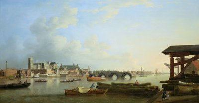 La construction du pont de Westminster, 1749 - Samuel Scott